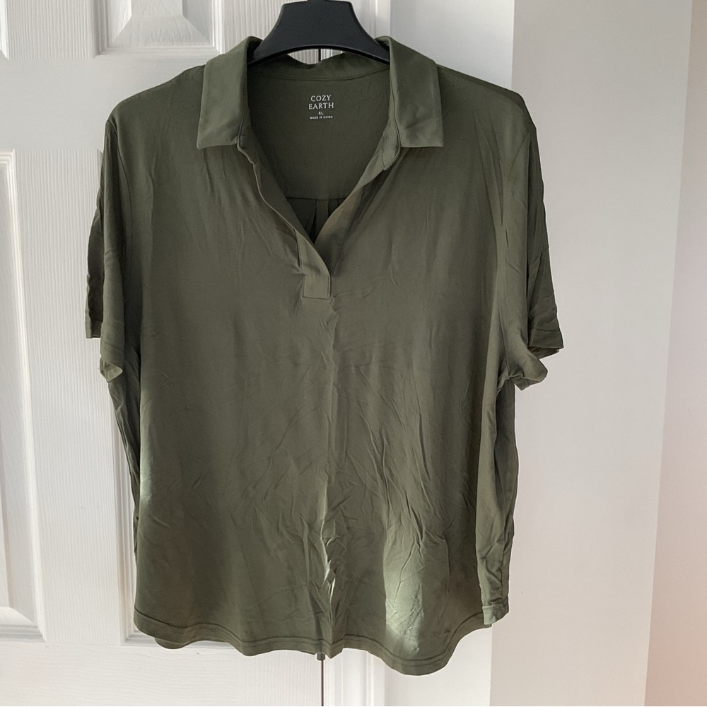 NWT COZY EARTH Pajamas SET XL army green